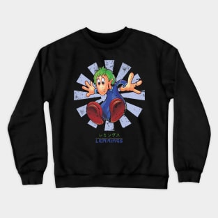 Lemmings Retro Japanese Crewneck Sweatshirt